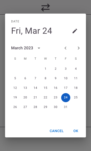 Intuitive date selection 